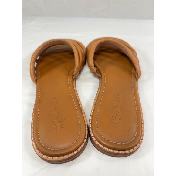 Madewell Addie Leather Slide Sandal in Desert Camel Tan Women's Size 9 - Picture 3 of 11